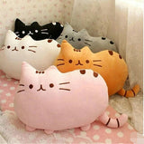 SOFT AND CUDDLY CAT PLUSH PILLOW