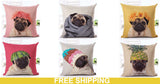 GORGEOUS PUG PILLOW COVERS