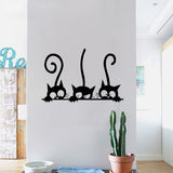 3 NAUGHTY KITTENS WALL DECAL