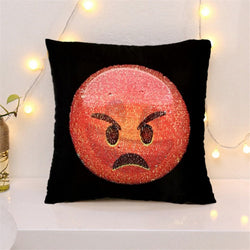 EMOJI POUTING / SMILING FACE PILLOW COVER