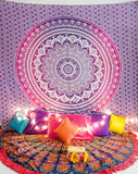 Purple Indian mandala wall tapestry