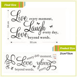 LIVE LAUGH LOVE WALL DECAL