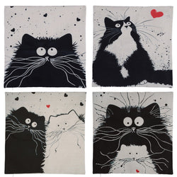 LOVE CAT THROW PILLOW COVER