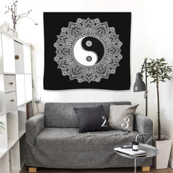 Black & White Yin Yang Wall Tapestry
