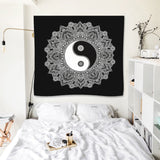 Black & White Yin Yang Wall Tapestry